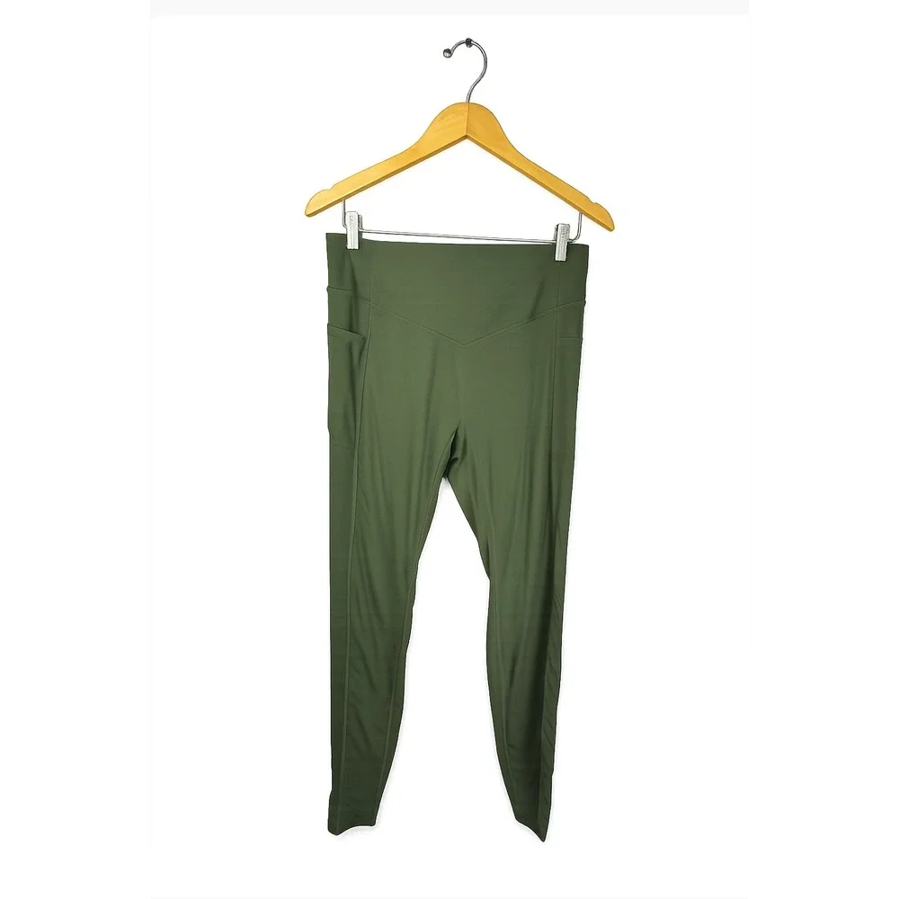 Halara UltraSculpt Butt Lifting Leggings XL Olive Green High Rise Pockets 29" - Picture 2 of 4